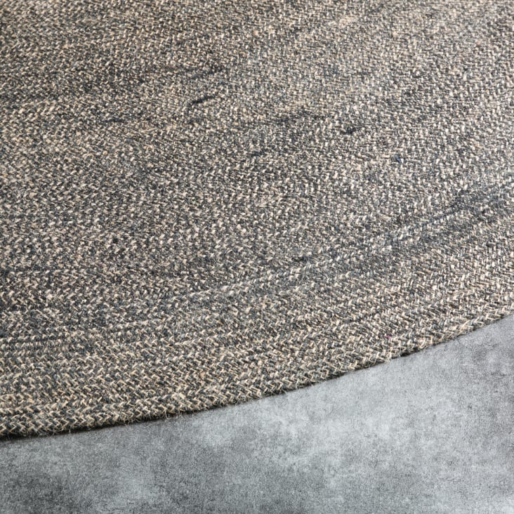 Runder gewebter Teppich aus Jute D180-NINO detail-2