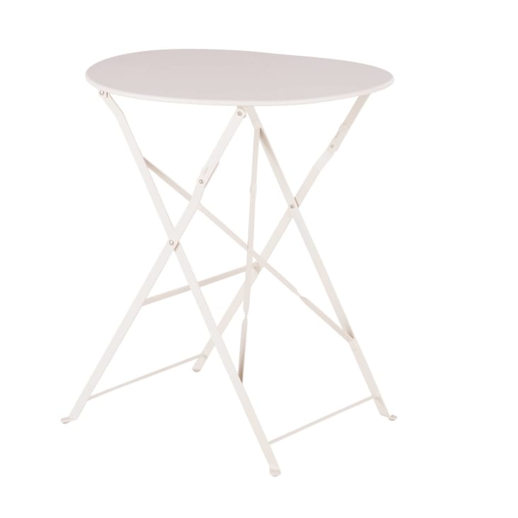 Runder Klapptisch aus Metall, grau Guinguette Maisons du Monde