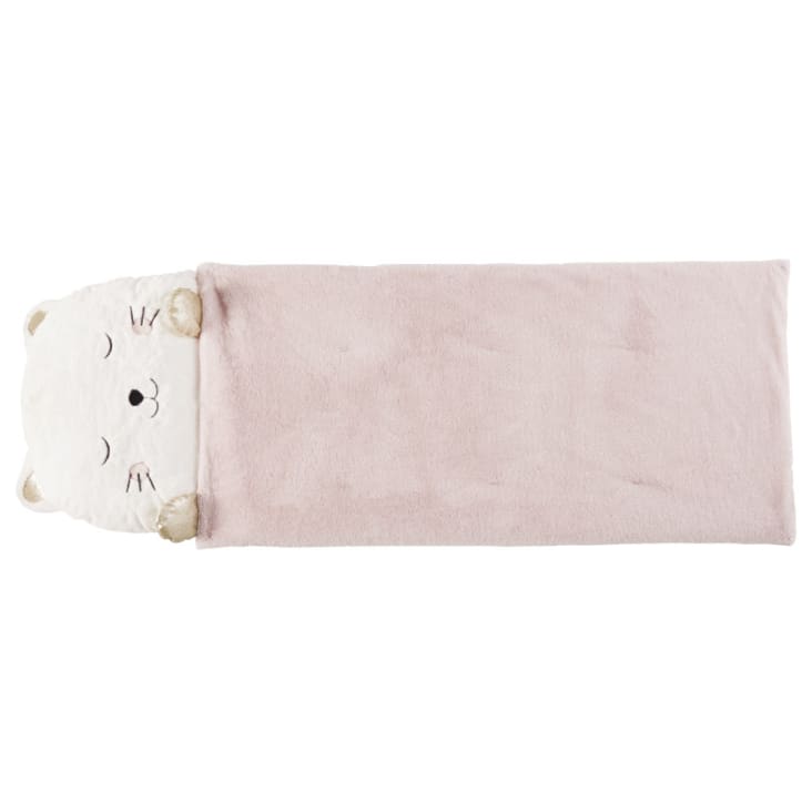 Sac de couchage enfant chat blanc, rose et doré cropped-3