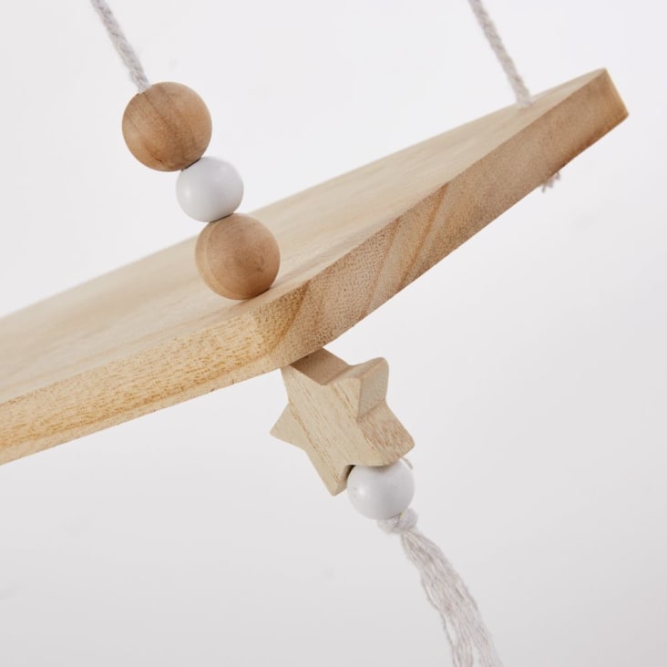 Scaffale da parete in legno di paulonia e corda con perle-CELESTE cropped-3