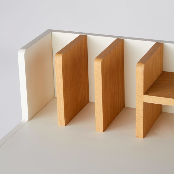 Schreibtisch mit 1 Schublade, weiß-Kara cropped-7