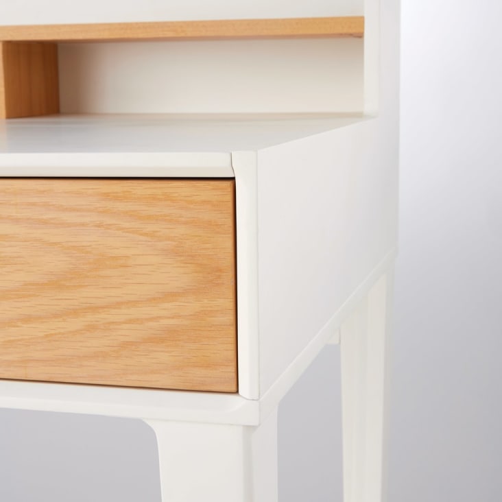 Schreibtisch mit 1 Schublade, weiß-Kara cropped-6