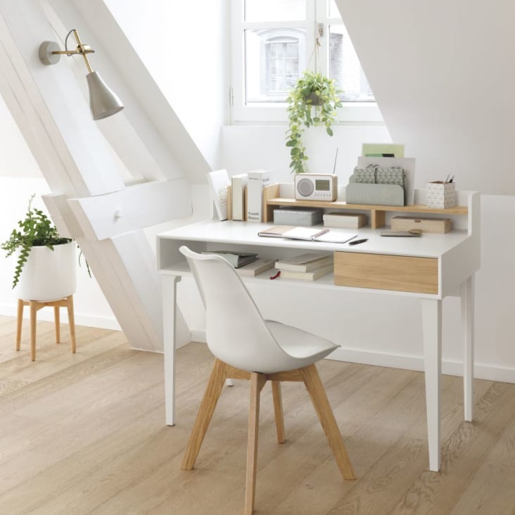 Kara Maisons Schreibtisch mit du 1 Monde weiß | Schublade,