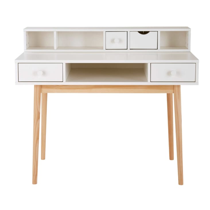 Schreibtisch mit 2 Schubladen, weiß | Joy du Monde Maisons