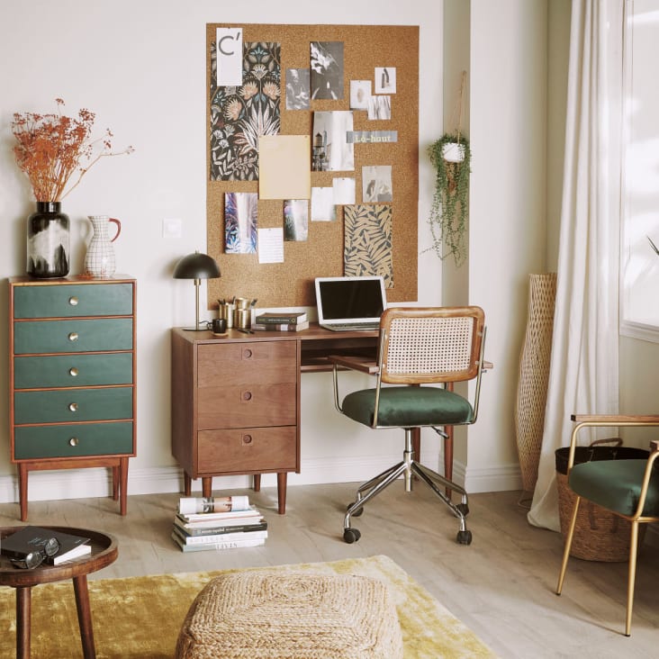 Schreibtisch mit 3 Schubladen, 1 dunkelbraun Maisons | du Monde Fach
