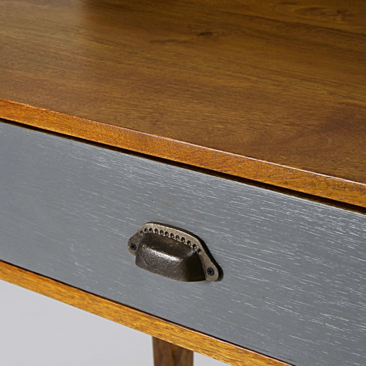 Schreibtisch mit 5 Schubladen aus massivem Mangoholz-Picadilly detail-5