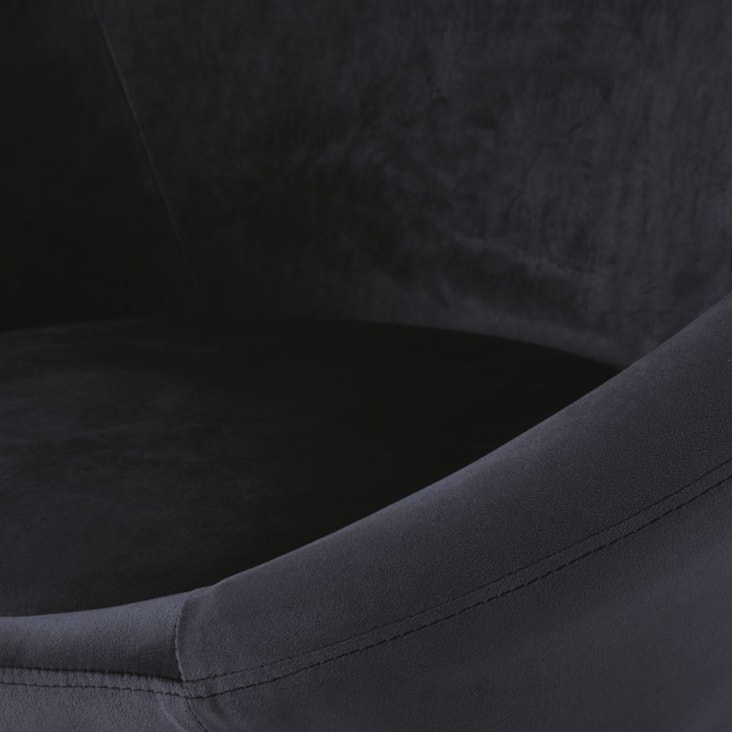 Sessel mit Samtbezug, schwarz-Hipop cropped-4