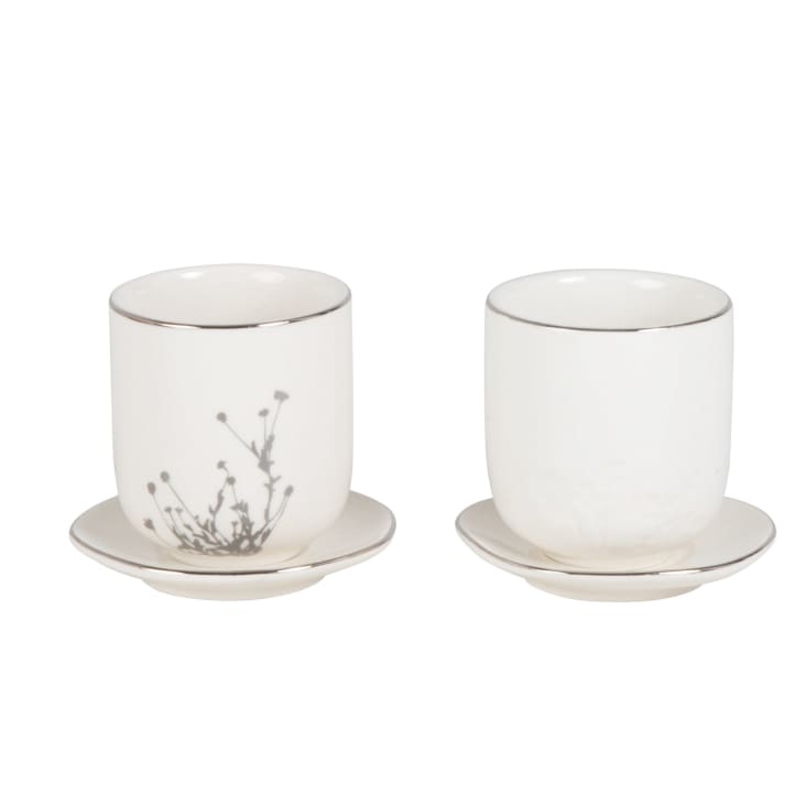 Set 6 Tazzine Espresso In Ceramica Bianca Con Piattini - 70ml, Impilabili, Lavabili In Lavastoviglie - Foto 13