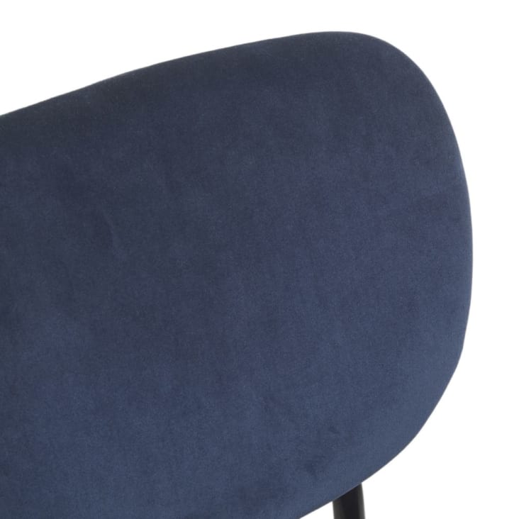 Set van 2 zwarte metalen stoelen voor professioneel gebruik met marineblauw fluweel-Oscarine Business cropped-5