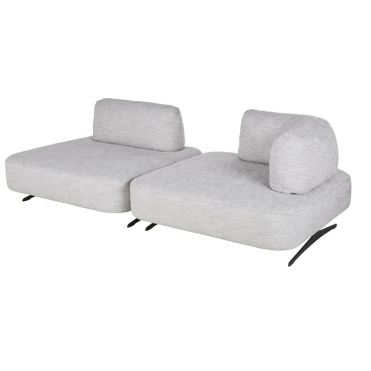 Sillón cama para sofá modulable gris claro Maisons du