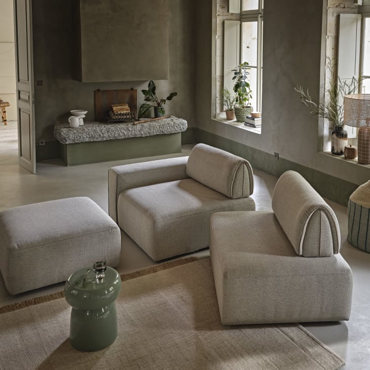 Sitzelement für modulares Sofa, hellgrau meliert-Astus ambiance-20