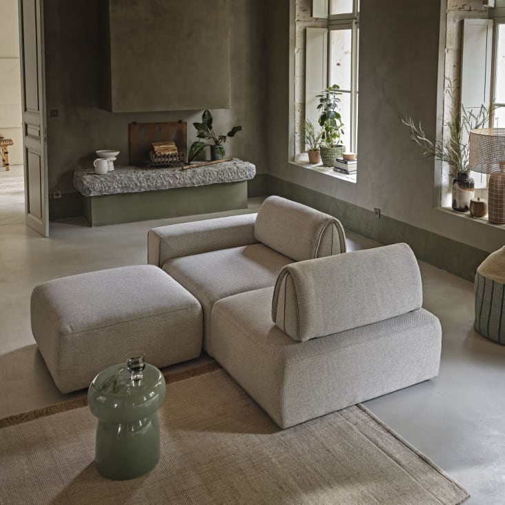 Sitzelement für modulares Sofa, hellgrau meliert-Astus ambiance-13