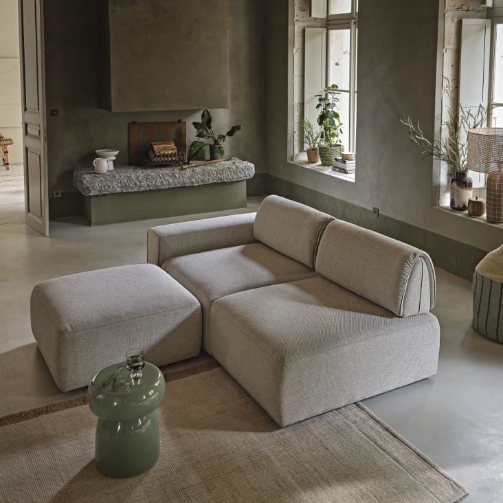 Sitzelement für modulares Sofa, hellgrau meliert-Astus ambiance-15