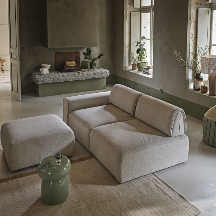 Sitzelement für modulares Sofa, hellgrau meliert-Astus ambiance-8