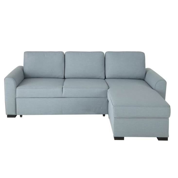 Sofá cama esquinero de 3/4 plazas azul grisáceo-Montréal