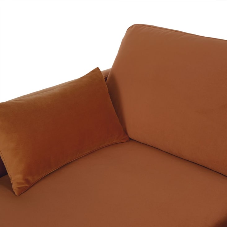 Sofá cama esquinero izquierdo de 5 plazas beige con colchón de 14 cm Julian