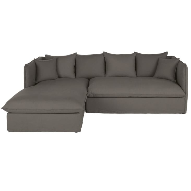 Petti Artigiani Italia Sofabezug Mikrofaser – 180x270 Cm, Schwarzes Palmenmuster, Waschbar, Vielseitig