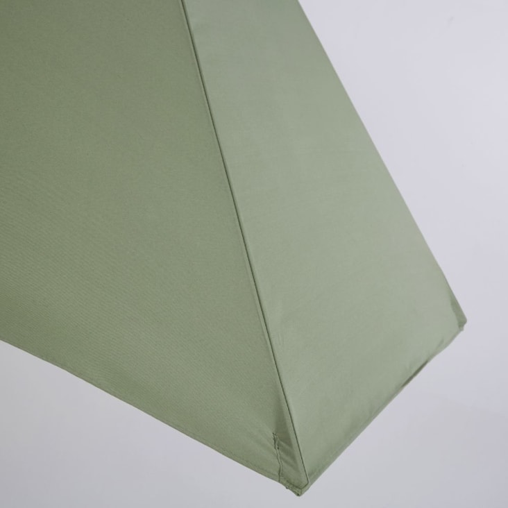 Sombrilla abatible de aluminio y tela de color verde caqui 3 x 3 m-Palma cropped-3
