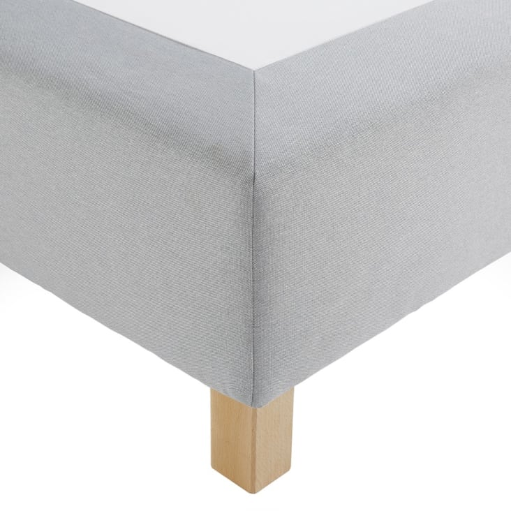 Sommier à ressorts BOXSPRING gris clair 90x200-Apollon cropped-3