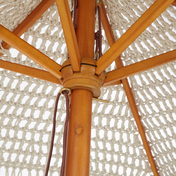 Sonnenschirm aus Makramee, beige Puebla Maisons du Monde