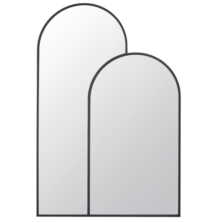 Specchio Ad Arco A Figura Intera 205cm - Nero Con Cornice Metallica