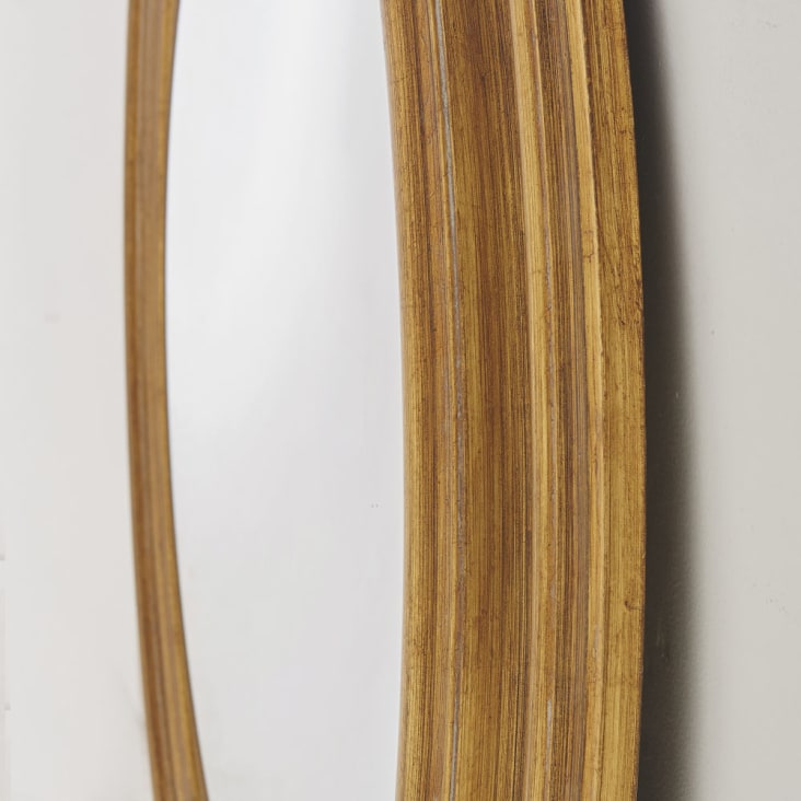Specchio grande in paulonia dorato effetto invecchiato 119 cm x 194 cm  OMERA