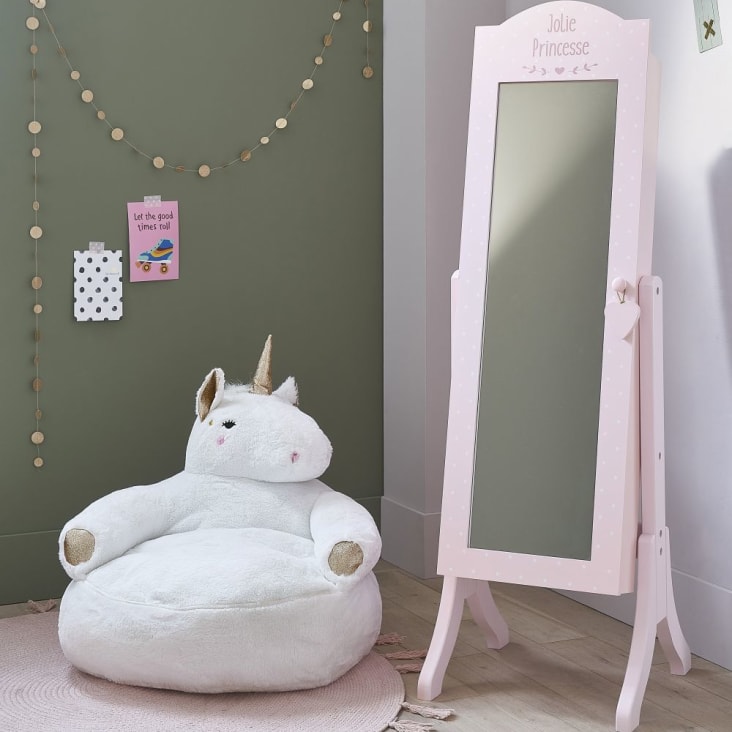 LITTLE BIG Specchio da terra con cornice per bambini By Magis