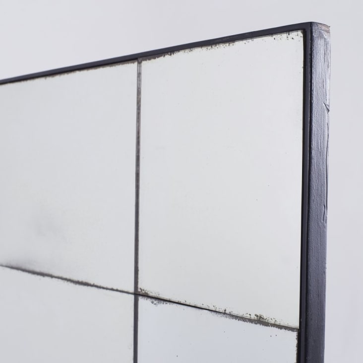 Specchio in metallo nero effetto anticato, 100x161 cm-VENICIE cropped-2