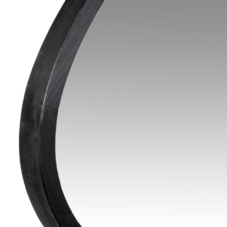 Specchio ovale in metallo nero 111x86 cm ORANA