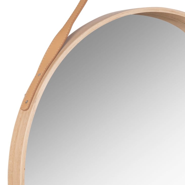 Specchio rotondo da appendere in betulla, 59 cm-ALDEN cropped-2