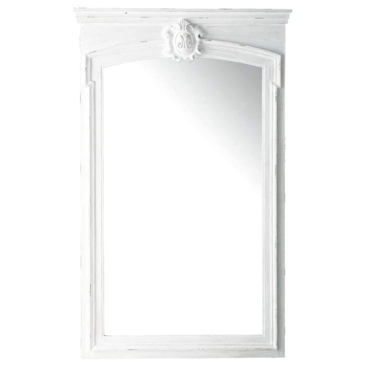 Specchio trumeau bianco in paulonia 100x160-Joséphine