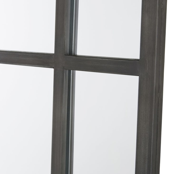 Spiegel in Fensteroptik mit schwarzem Metallrahmen 122x122 Beckett