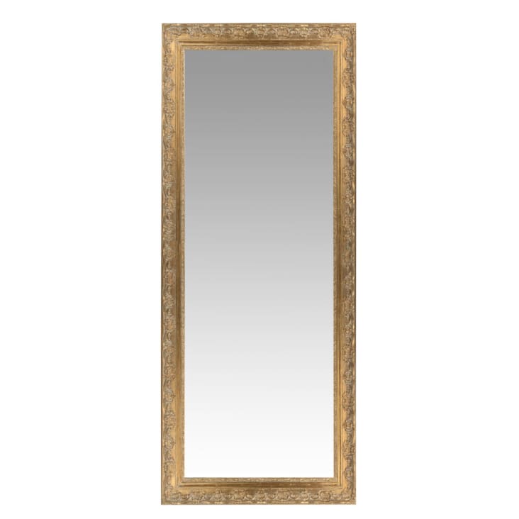 Spiegel met goudkleurige lijst, paulownia, 59x145-Valentine
