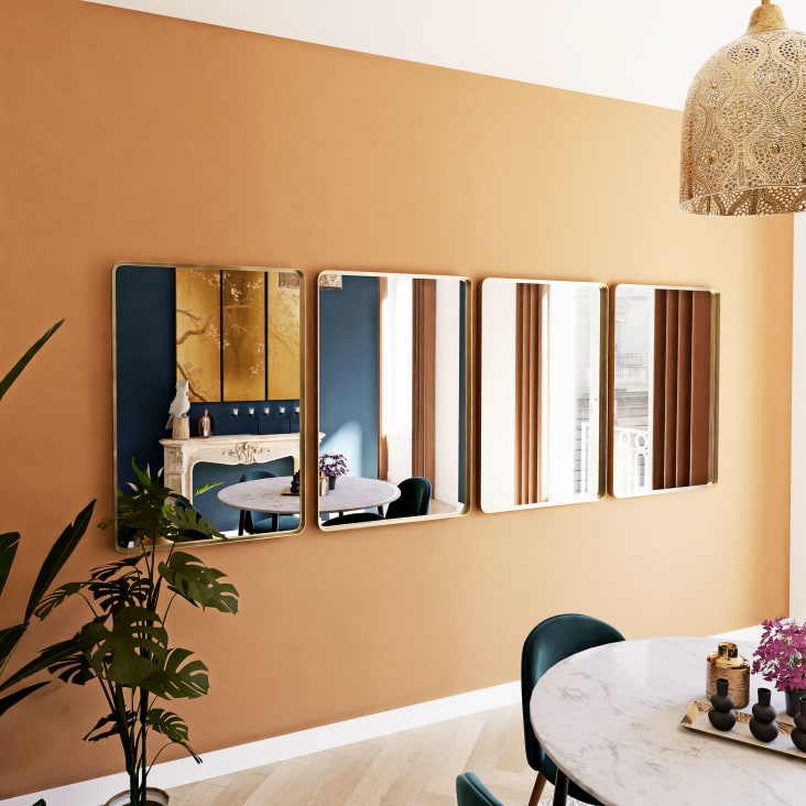 Spiegel mit abgerundeten Kanten und goldenem Metallrahmen 75x110-WESTON ambiance-4