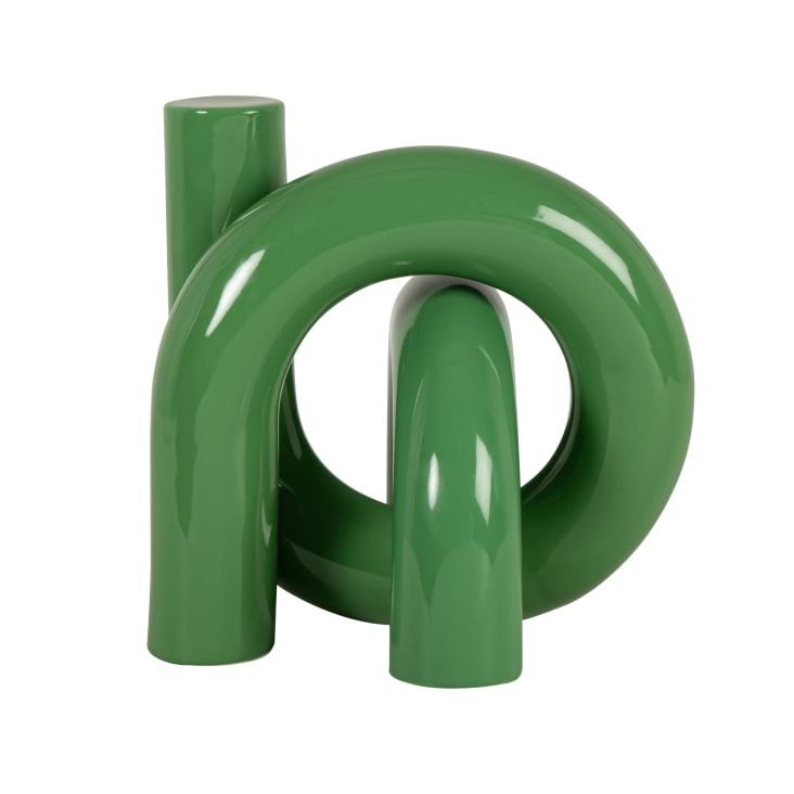 Statuetta tubi in gres verde alt.25 cm Linea | Maisons du Monde