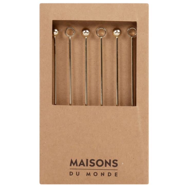 12 Stuzzicadenti Da Cocktail In Acciaio Inox – Oro Rosa – 11 Cm – Professionali E Riutilizzabili Per Olive E Antipasti