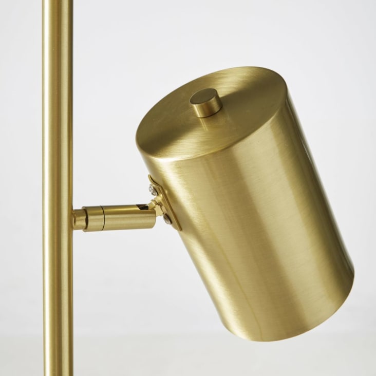 Stehlampe aus goldenem Metall und weißem Marmor H156-TAYLOR cropped-5