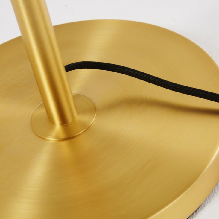 Stehlampe aus goldfarbenem Metall mit 6 Glaskugeln H160-ATOME detail-5
