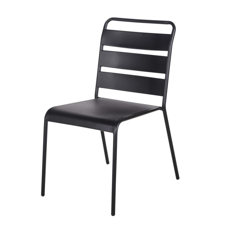 Stuhl aus schwarzem Metall-Belleville