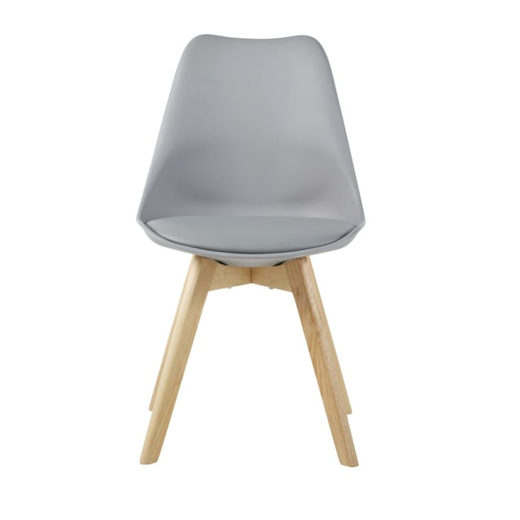 Stuhl im skandinavischen Stil aus Kautschukholz, stahlgrau-Ice cropped-2