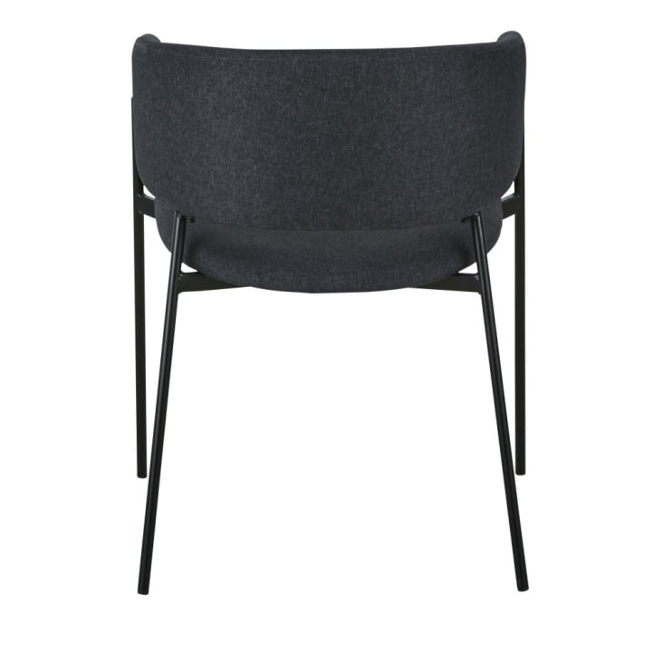 Stuhl mit Armlehne für die Nutzung, Samtbezug grau-Hug cropped-3