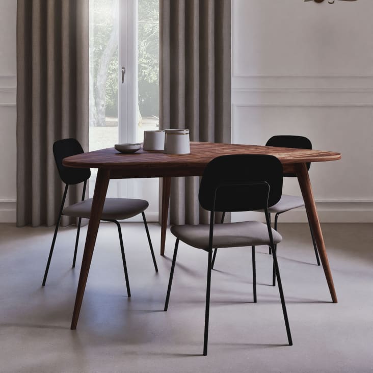 Table à manger en sheesham massif 6 personnes L130 Stockholm | Maisons
