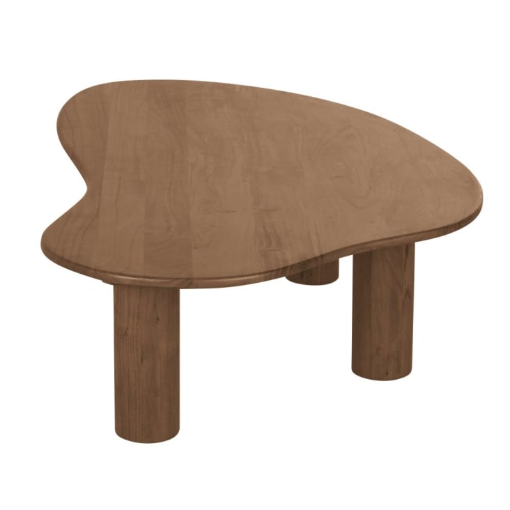 Table basse ovoïde en bois d'acacia massif marron-Sacramento cropped-2