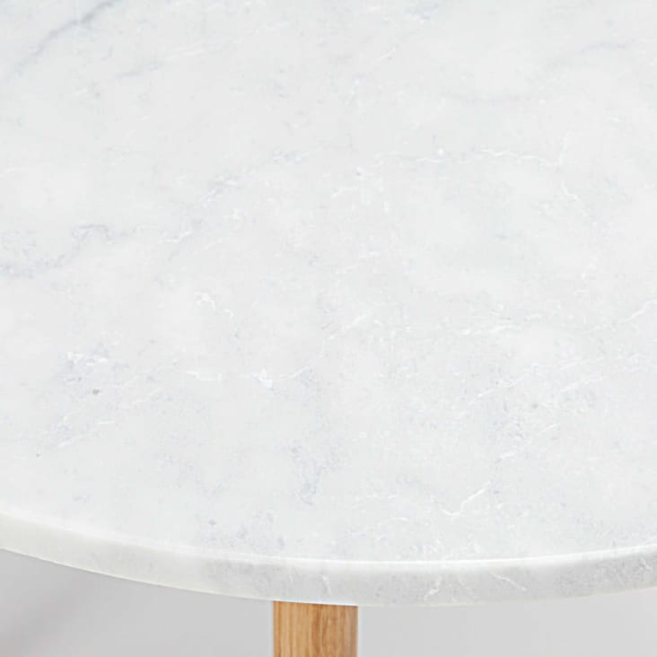 Tables gigognes en marbre et chêne-Twins detail-2