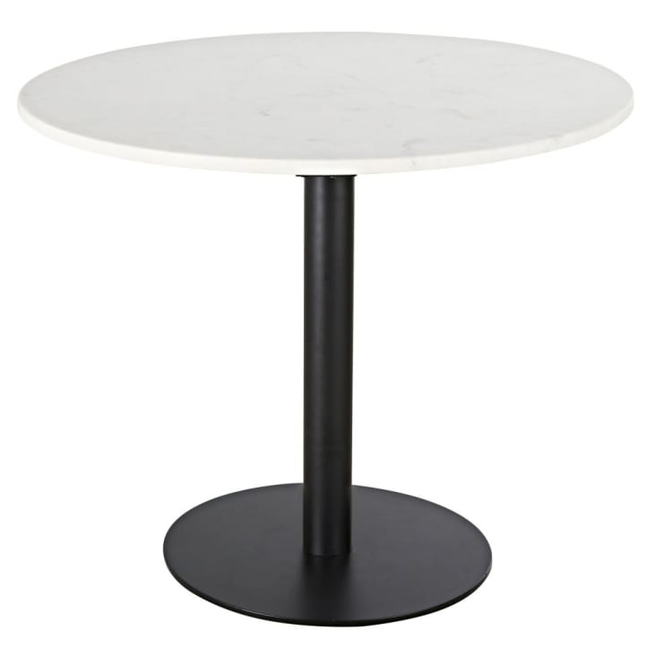 Tampo de mesa profissional redondo em mármore branco para 2/4 pessoas D90-Blackly Business cropped-3