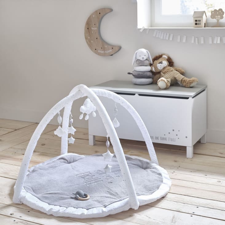 Tapis d'éveil bébé rond gris et blanc D90 (Maisons du Monde) - Image 10