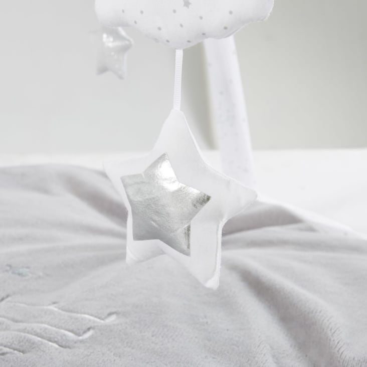 Tapis d'éveil bébé rond gris et blanc D90-CELESTE cropped-4