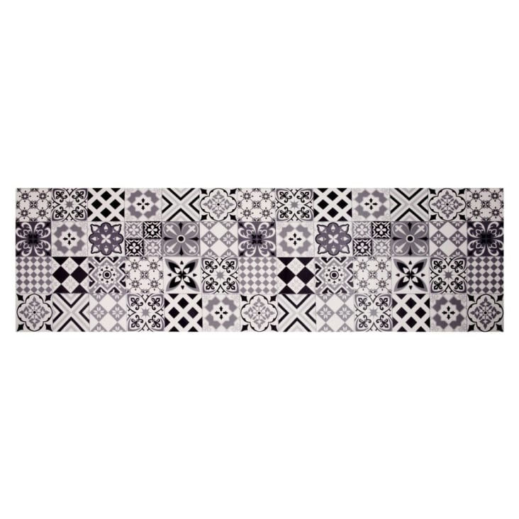 Tapis en vinyle motifs carreaux de ciment 60x199-NOVA