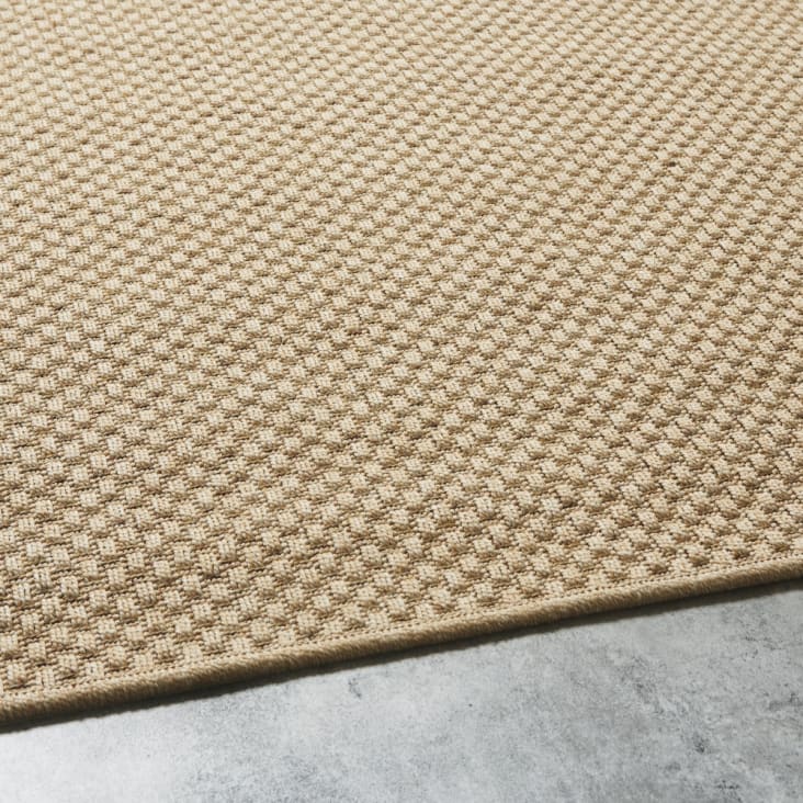Tappeto in polipropilene beige intrecciato 120x180 cm-DOTTY cropped-2