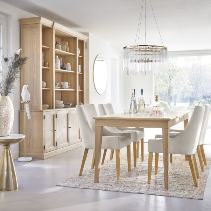 Tavolino da salotto in alluminio dorato e marmo bianco -EZIA ambiance-5